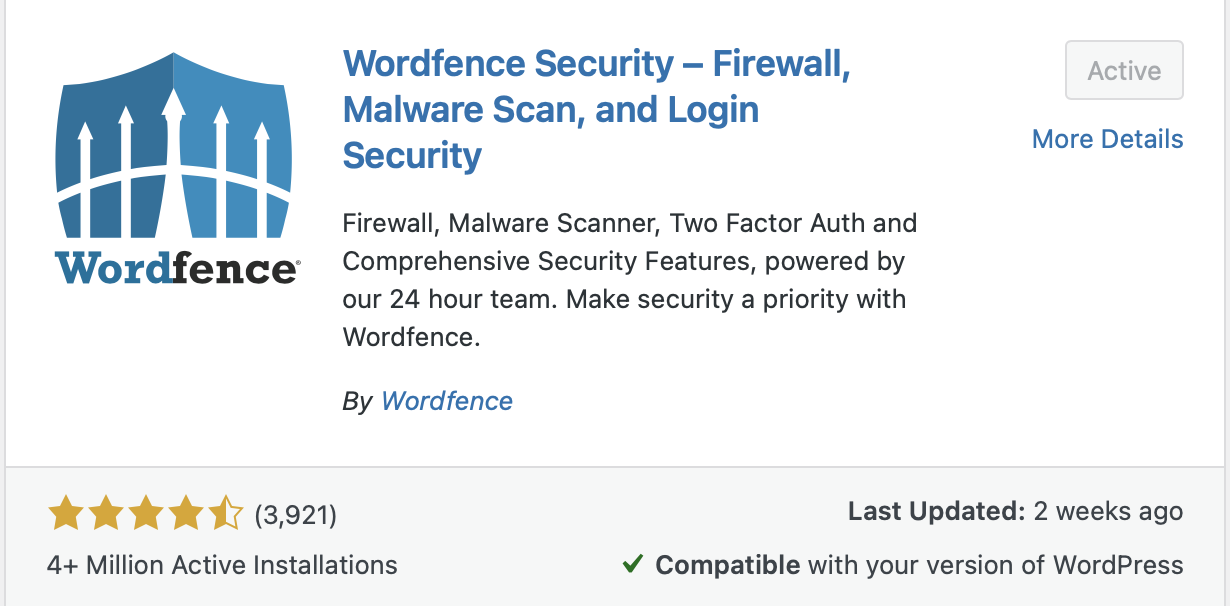 Wordfence plugin Wordfence plugin