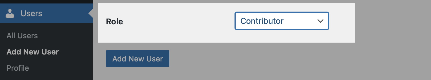 User Roles and Permissions - Contributor