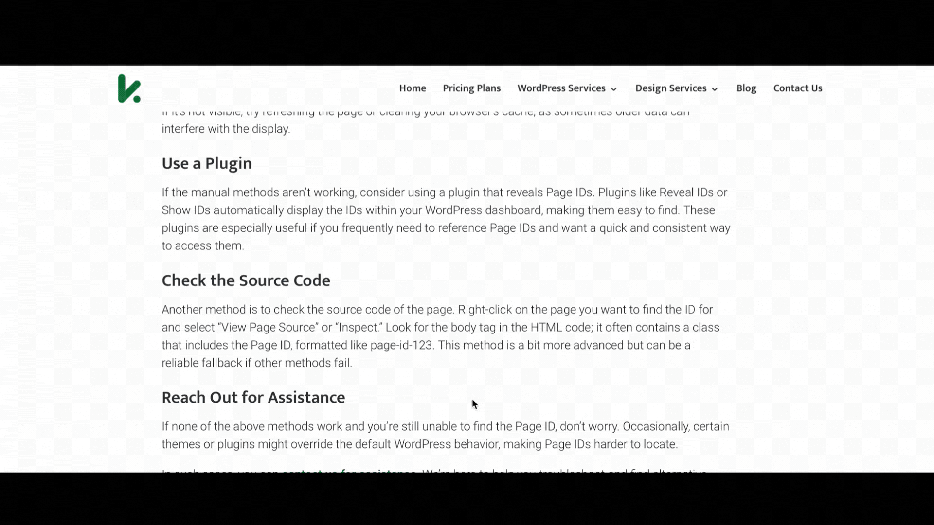 Inspect Page ID