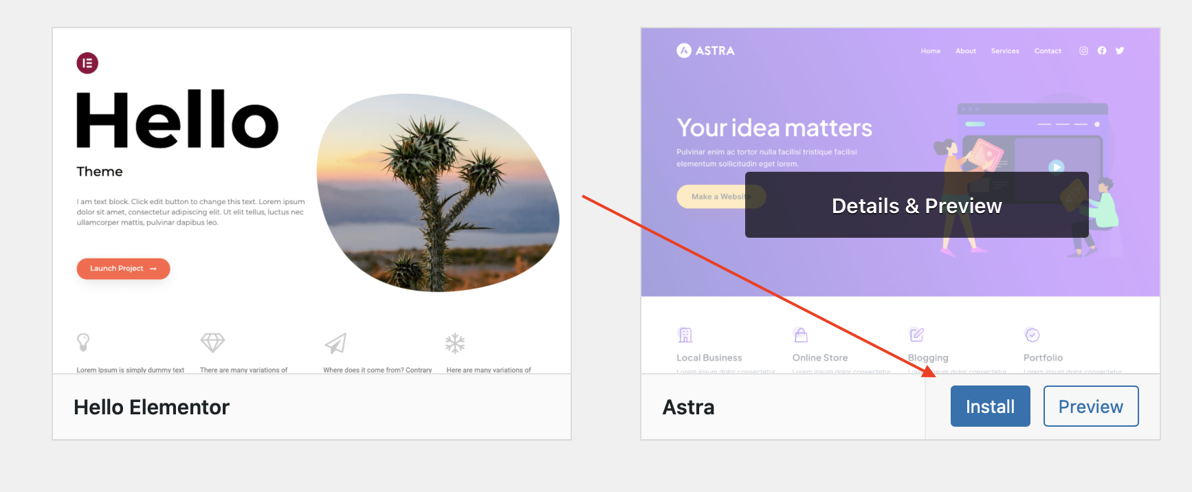 Install Free WordPress Theme