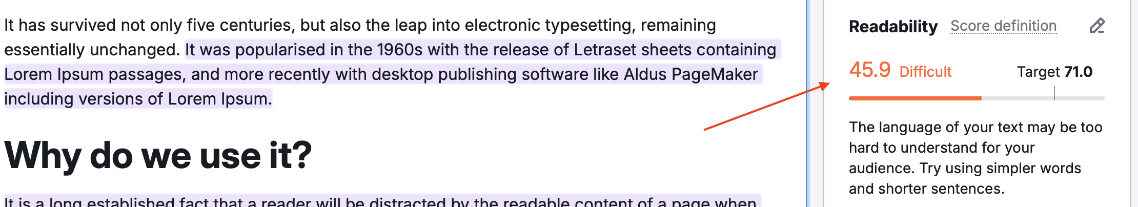 Optimize for Readability