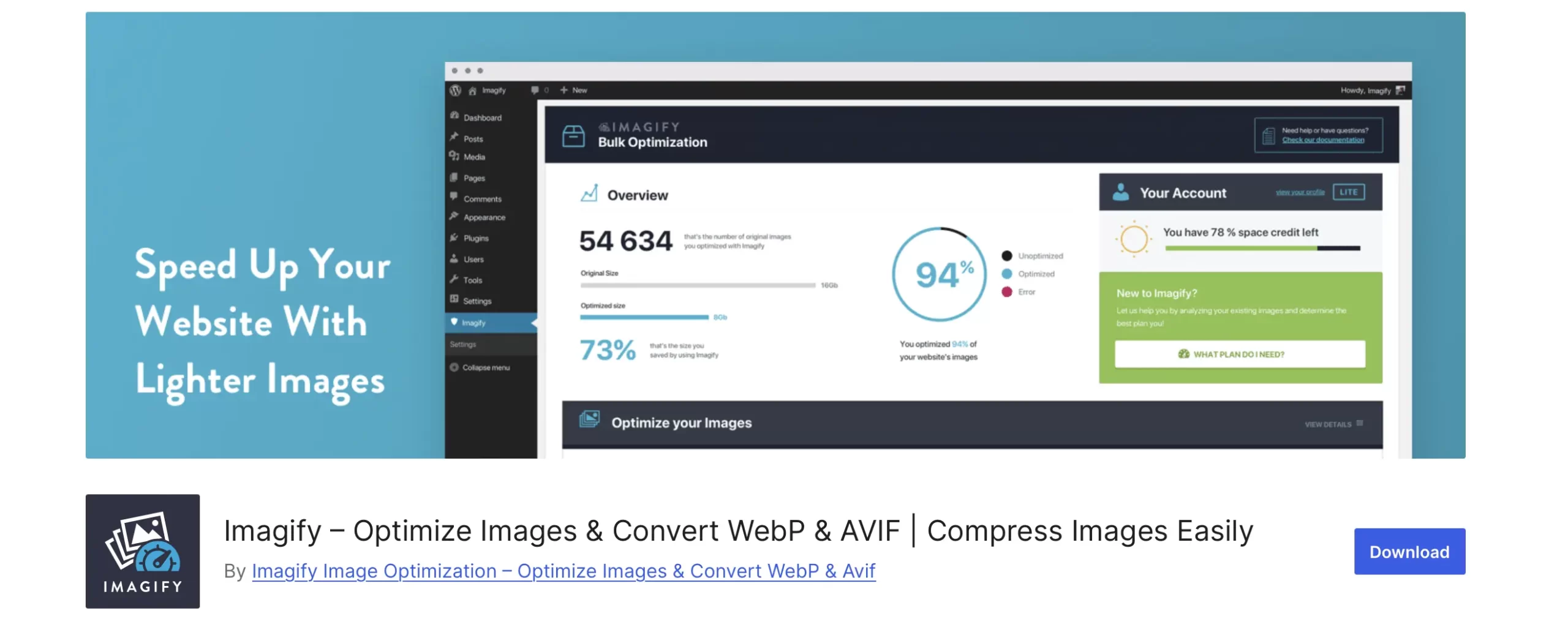 6 tips for optimizing your WordPress: Imagify Plugin