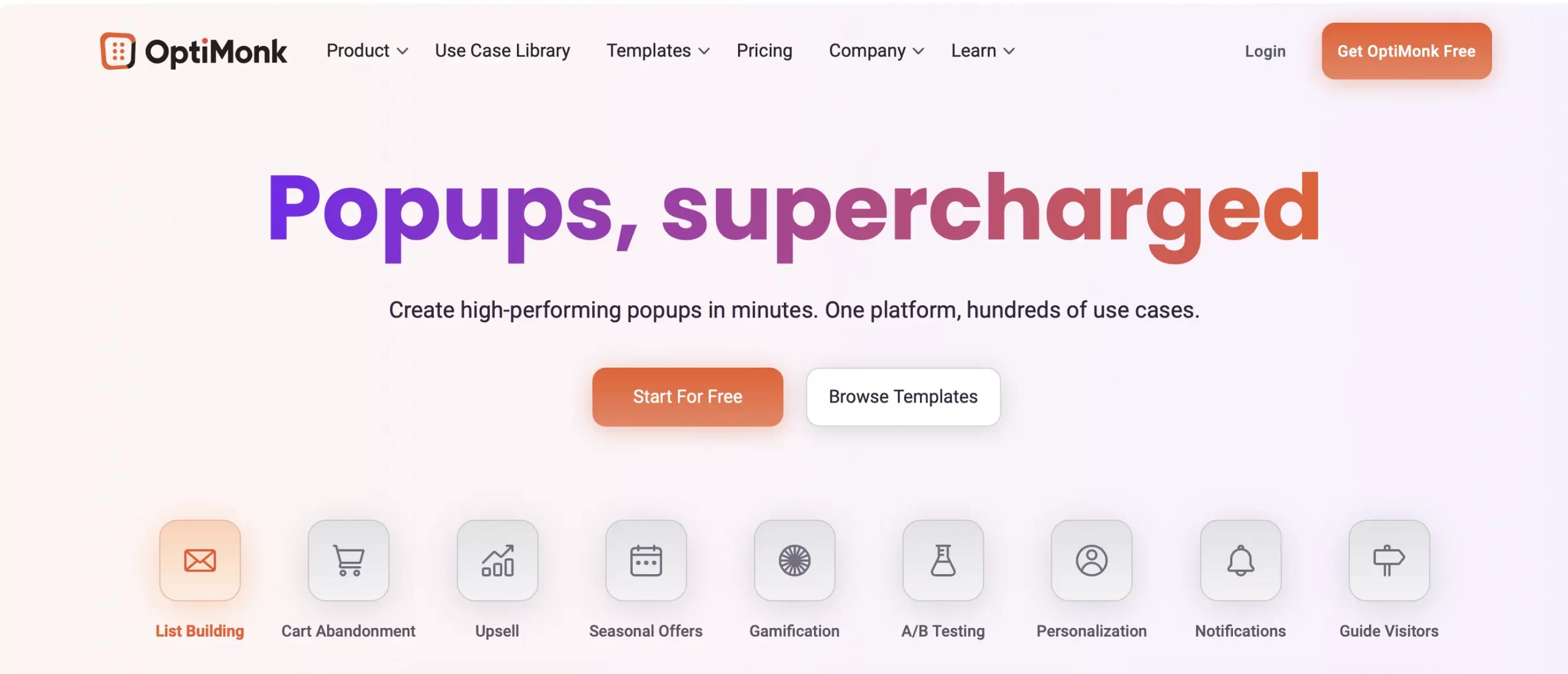 Best Exit-Intent Plugins for WordPress: OptiMonk Website