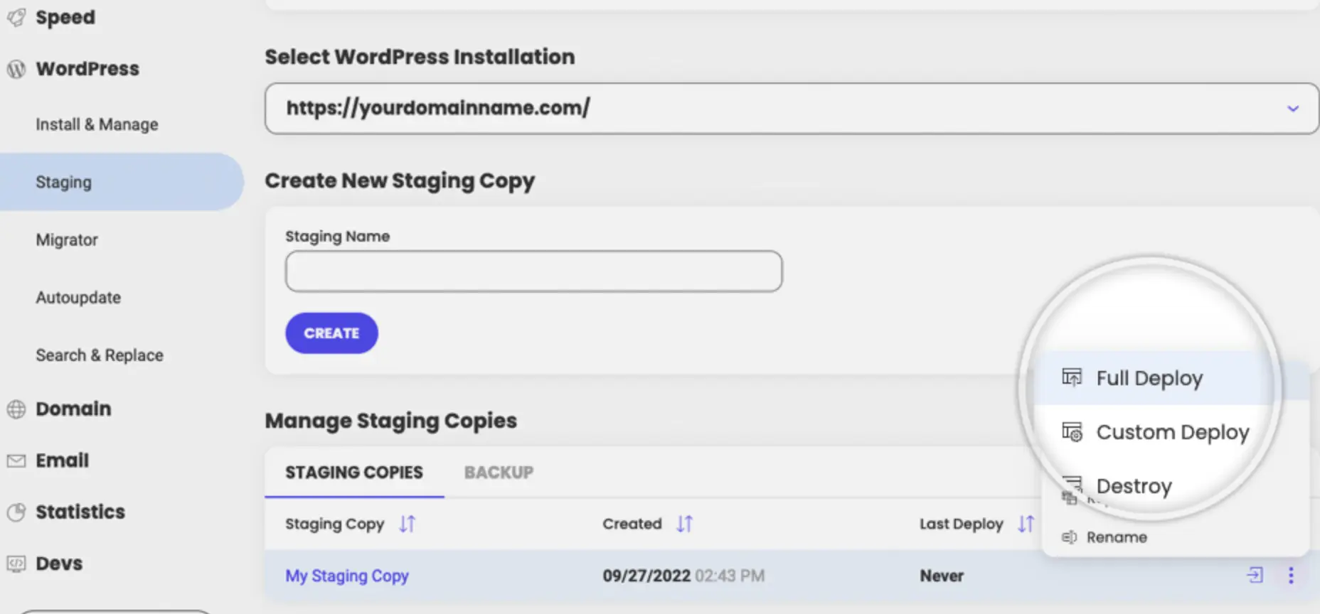 SiteGround - Deploy Changes
