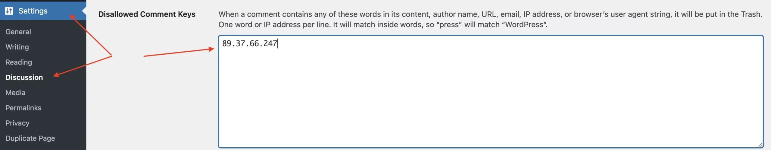 Using WordPress Built-in Comment Blacklist Using WordPress Built-in Comment Blacklist