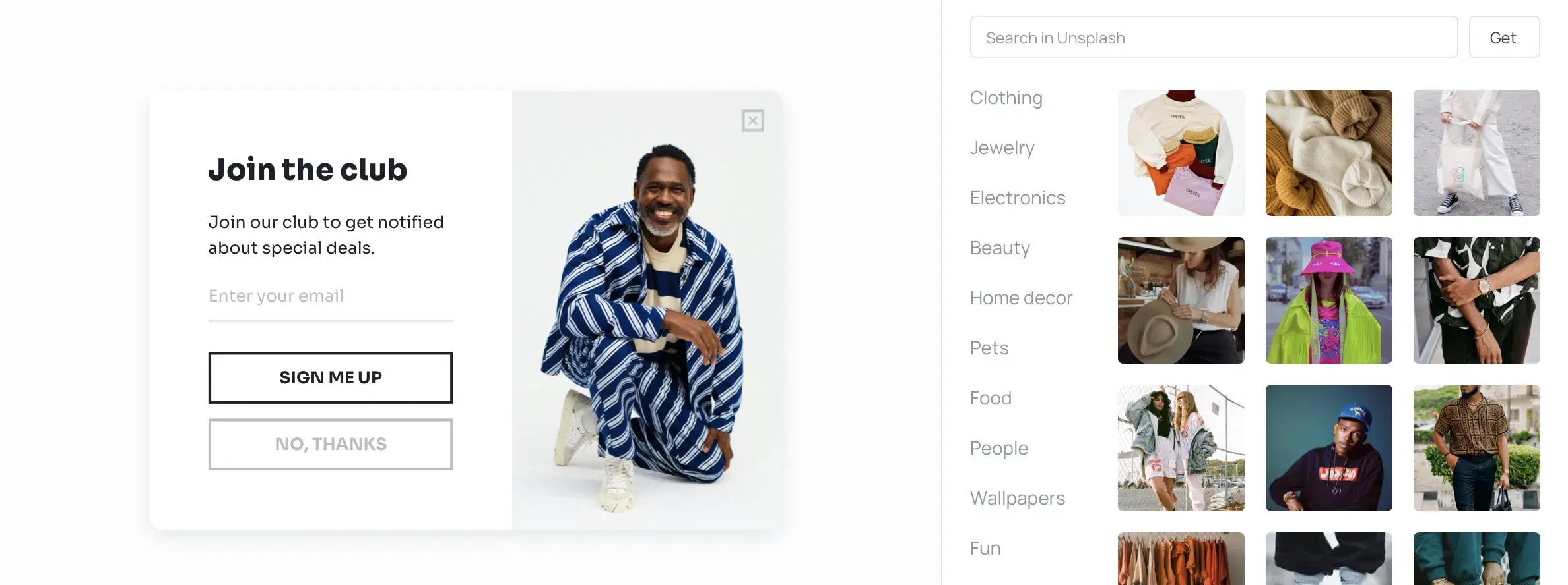 Getsitecontrol exit-intent builder