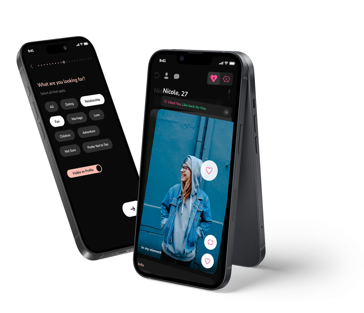 Dating social mobile app screen design Dating social mobile app screen design
