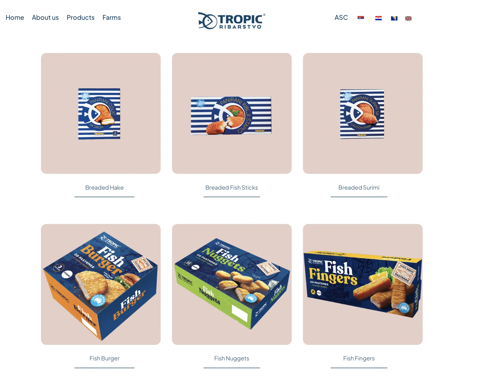 Products selection - Tropicfish