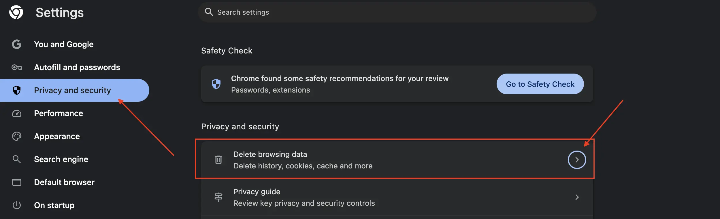 How to clear cache in Chrome browser