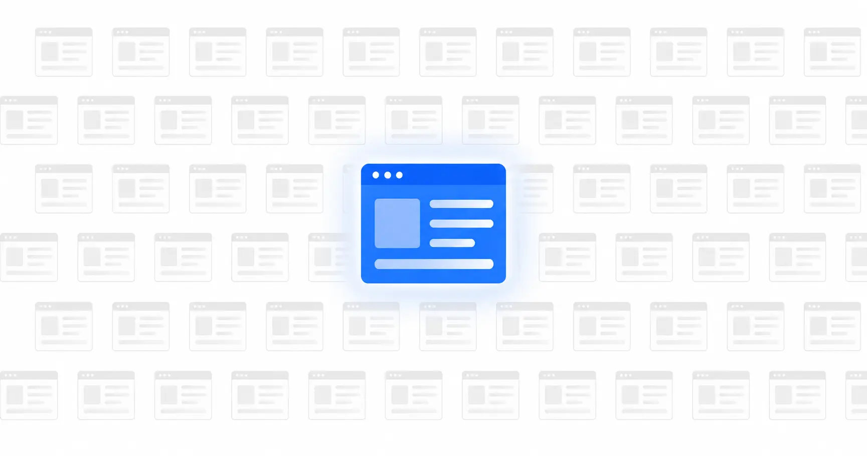 One distinctive piece of structured content standing out and being selected by an AI answer engine among many identical generic pages