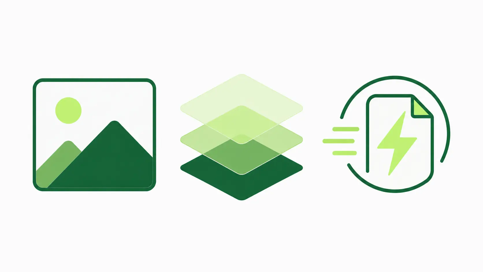 Visual comparison of JPEG, PNG, and WebP image format characteristics